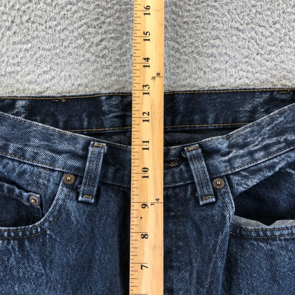 Vtg Levis Jeans Mens 31x34 501 Blue Button Fly Straight Dark Wash Made In USA